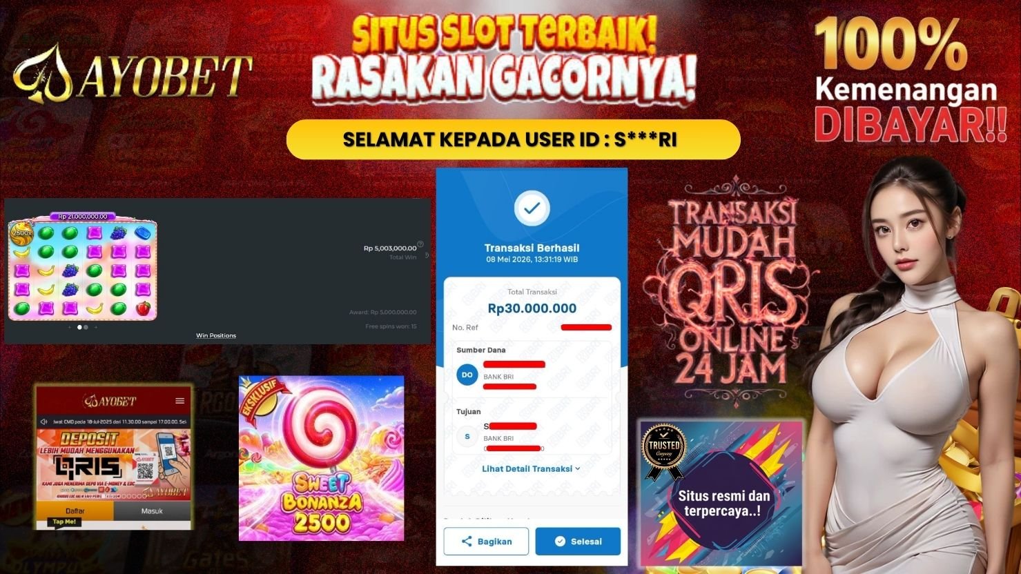 AYOBET JACKPOT SLOT SWEET BONANZA 2500